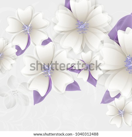 Flowers bacgrounds vector