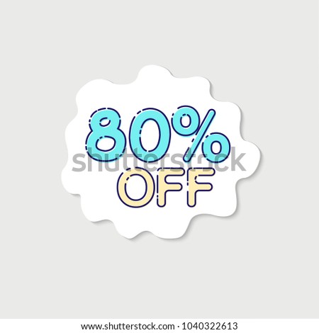 EPS10 Vector: Big Sale tags with Sale up to 80 percent text on tags
