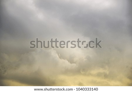 Cloudy grey sky during sunset background