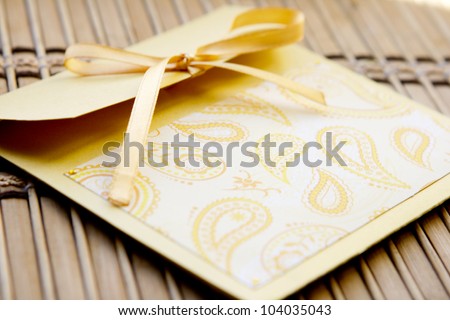 Golden handmade envelope for cd