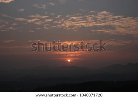 Morning with the sunrise, Cloudy, background