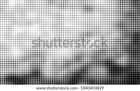 Grunge halftone is black and white. Abstract texture of dots for printing and design