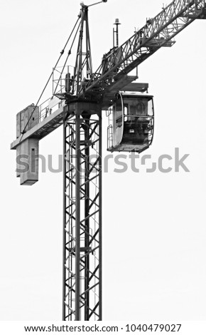 crane on a building site stock photo