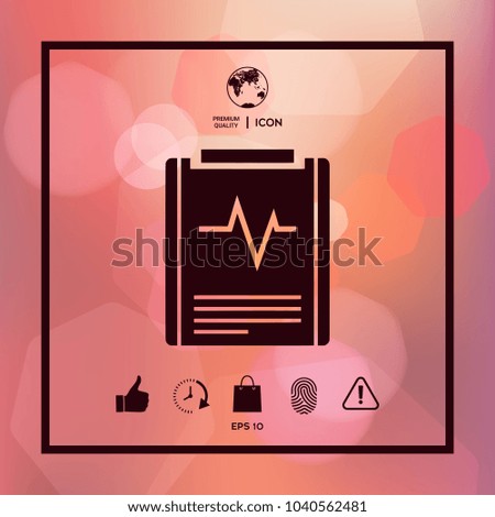 Electrocardiogram symbol icon
