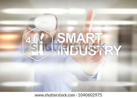 Smart industry. Industrial and technology innovation. Modernization and automation concept. Internet. IOT.