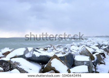 snow with stones