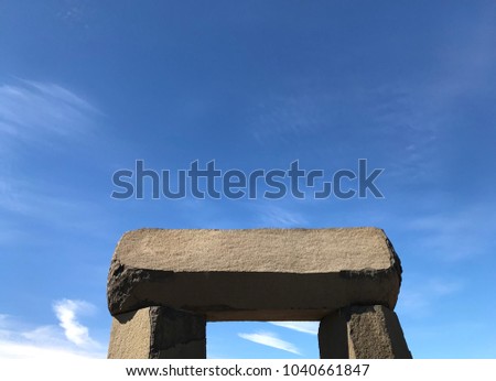 Rock arch sky