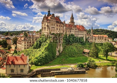 Ancient castles . Sigmaringen. Black Forest. Germany. Royalty-Free Stock Photo #1040677858