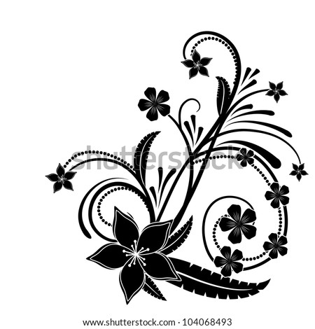 abstract floral design element