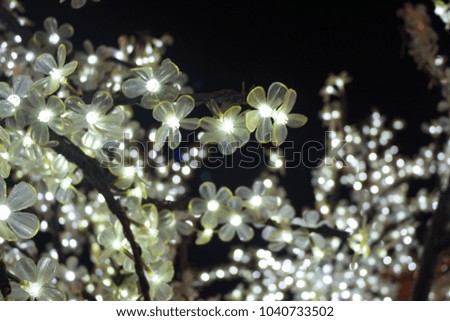 LED light bokeh defocused background