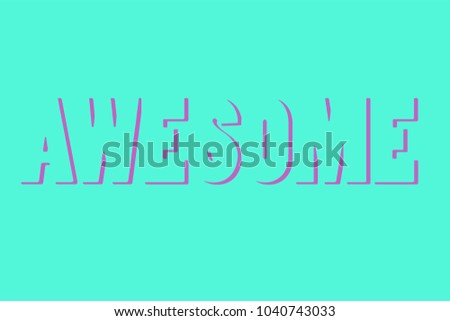 green awesome art vector illustration 