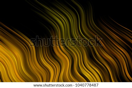 Dark Yellow, Orange vector template with abstract lines. An elegant bright illustration with gradient. Marble design for your web site.
