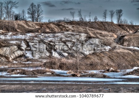Digitally Enhanced Sand and Rock Pit in the Ottawa Valley, Ontario, Canada