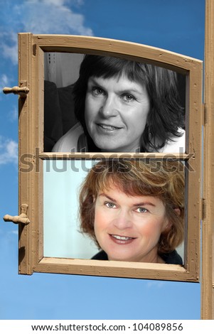 Window frame as a picture frame