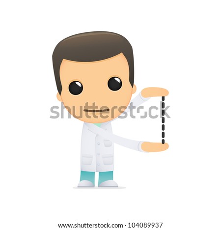 funny cartoon doctor in various poses for use in advertising, presentations, brochures, blogs, documents and forms, etc.
