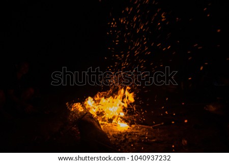 bonfire in camp