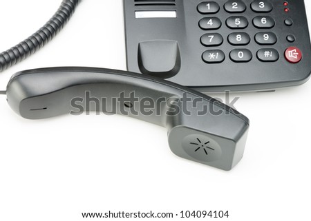 Phone isolated on white. Modern phone, high detailed photo.