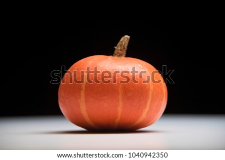 pumpkins isolated on black background