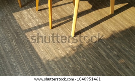 Shadow chair on the floor , texture