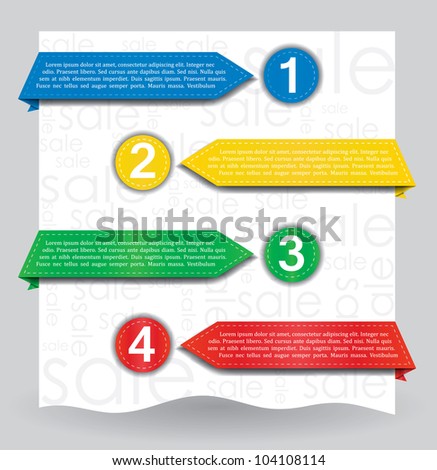 Illustration of different colored web banners for your website