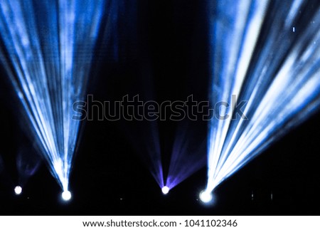 Stage lights during a rock concert. Entertainment industry