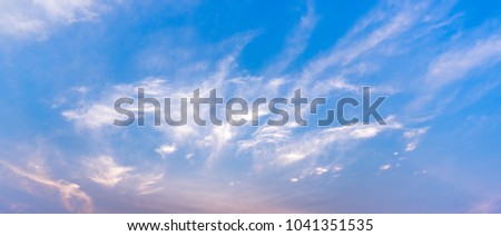 Background of panorama blue sky and cloud, day time