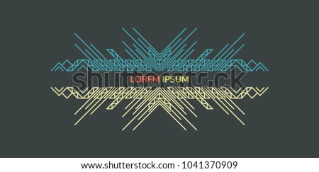 Decorative Element in Retro Style. Vector Calligraphic Template. Line Art Design for Invitations, Posters, Presentation. Vintage Frame.