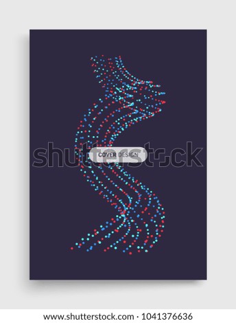Spiral. Cover design template. Connection Structure. Abstract grid design. 3d vector Illustration for science, technology. 