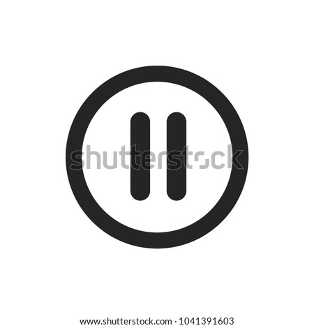 Pause vector icon Royalty-Free Stock Photo #1041391603