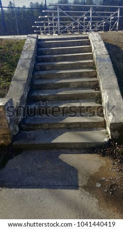 stairs in the middle of the park