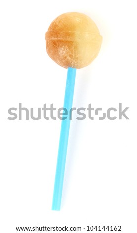 Sweet and tasty lollipop isolated on white background