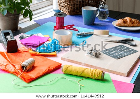 Stock picture of creative DIY hobby work