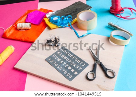 Stock picture of creative DIY hobby work