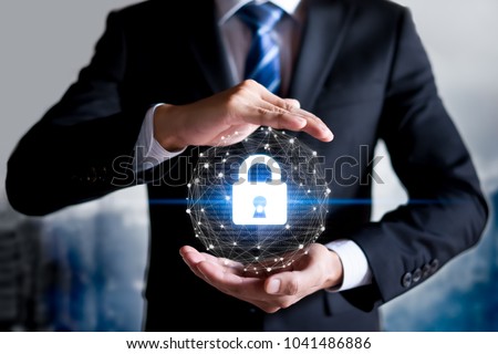 Cybersecurity and information technology security services concept.