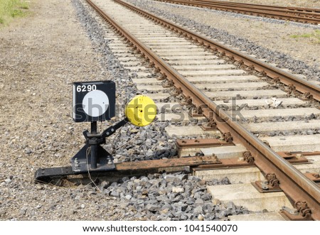 railway track and track sign