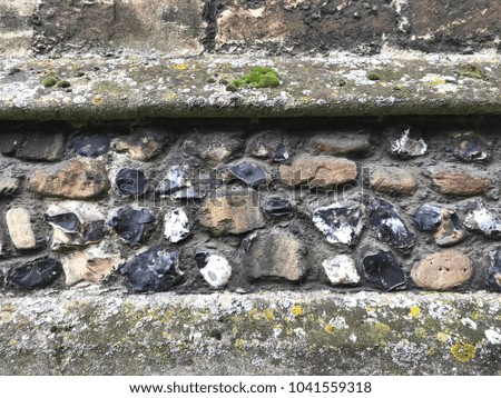 sections or parts of a old church walls