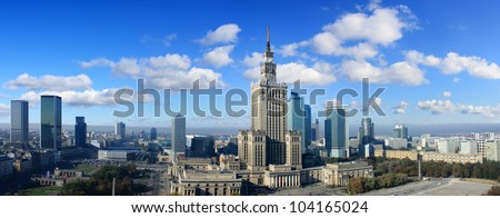 Warsaw panorama Royalty-Free Stock Photo #104165024