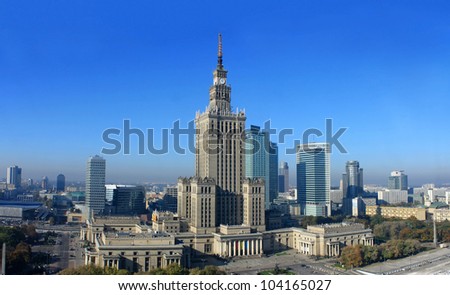 Warsaw panorama Royalty-Free Stock Photo #104165027