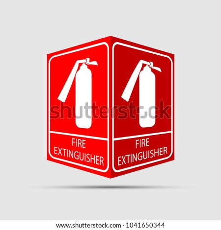 Fire extinguisher icon double sided.Vector illustration