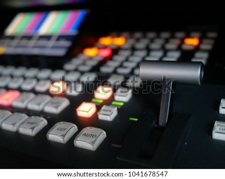 switcher buttons,video switcher of Television Broadcast.