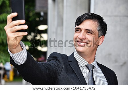 Business Executive Selfie Wearing Suit And Tie
