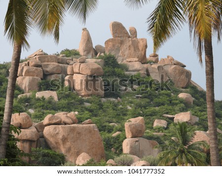 Boulders at Hampi - a UNESCO World Heritage Site located in Karnataka, India.