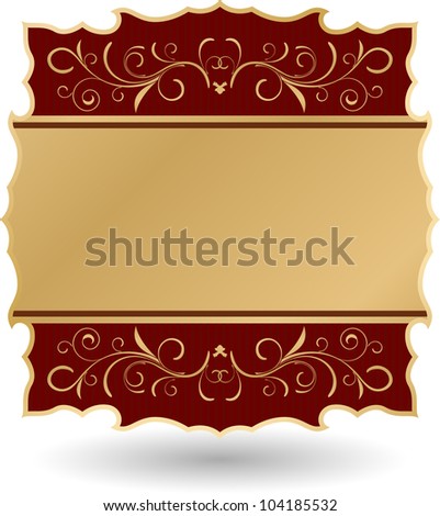 golden card - ornate design