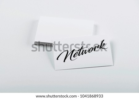 Business card of white color. Mockup. Isolated. Mockup.