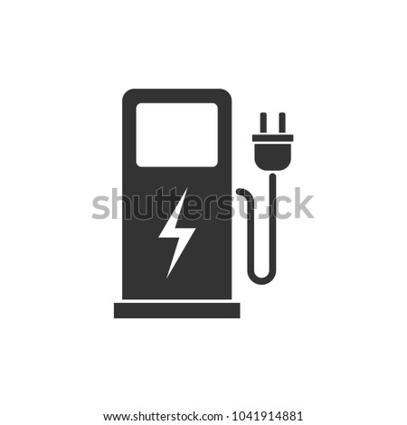 Charging station for electric car icon Vector Illustration. Royalty-Free Stock Photo #1041914881
