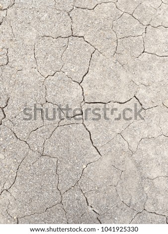 cracked by drought the ground, black and white picture