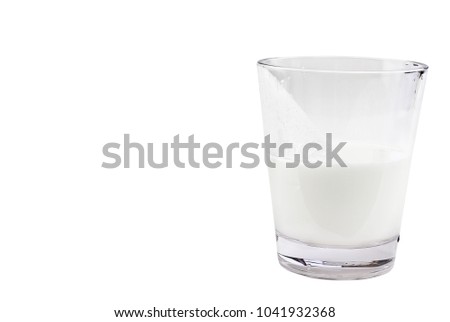 Isolated Kefir milk over white background with clipping path included. Kefir is one of the top health foods available providing powerful probiotics.  