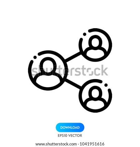 People network vector icon Royalty-Free Stock Photo #1041951616