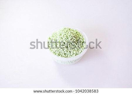 Green Tea - Tofu sand for pets or Pets sand made of tofu isolated