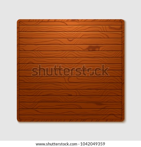 Element of construction of a wooden slab, an empty wooden frame or a plate hanging on the wall. A parcel tray made of separate boards.